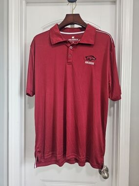 Colosseum Arkansas Razorback Men's Red Polo Shirt